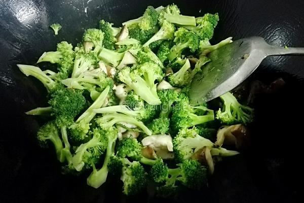 鲜冬菇炒西兰花的做法图解6