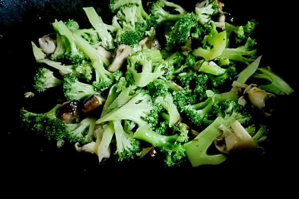 鲜冬菇炒西兰花的做法图解7
