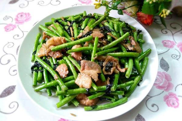 紫苏豆角炒肉片的做法图解10