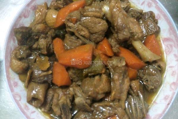 胡萝卜焖鸭肉的做法图解9