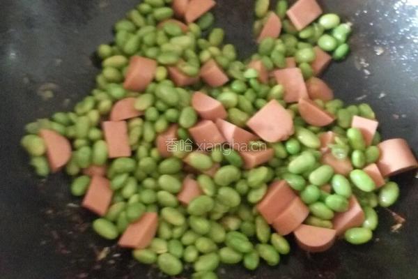 豆米炒火腿的做法图解4