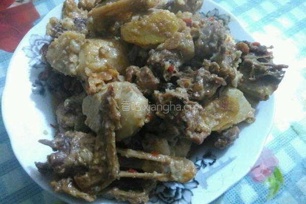 芋儿烧鸭子的做法图解7