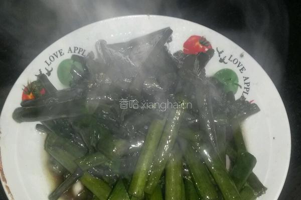 炝炒红菜苔的做法图解5