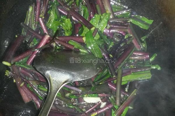 炝炒红菜苔的做法图解4