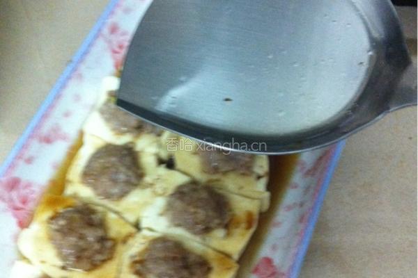 蒸肉酿豆腐的做法图解6