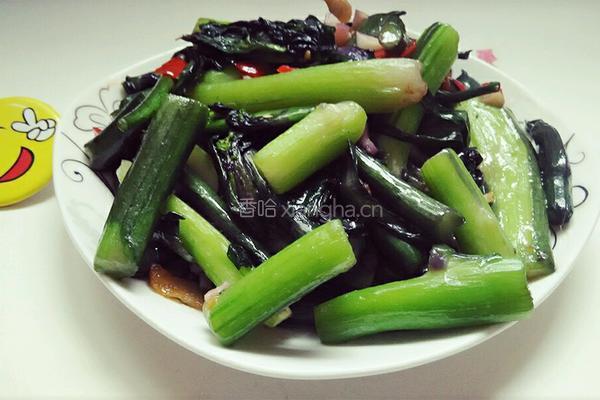 爆炒红菜苔的做法图解6