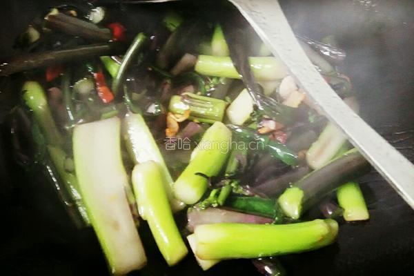 爆炒红菜苔的做法图解5