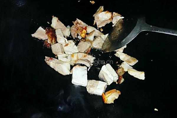烧肉炒豆角的做法图解3