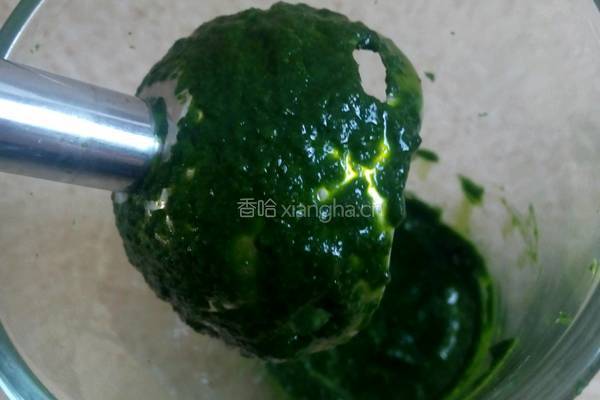 菠菜蜜豆海绵蛋糕的做法图解4