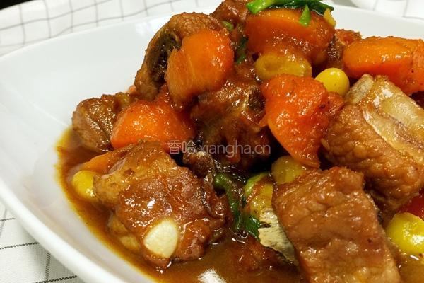 南瓜白果排骨的做法图解5