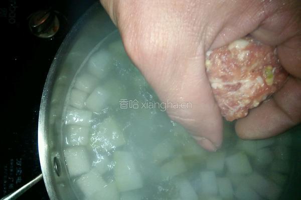 肉丸冬瓜汤的做法图解5