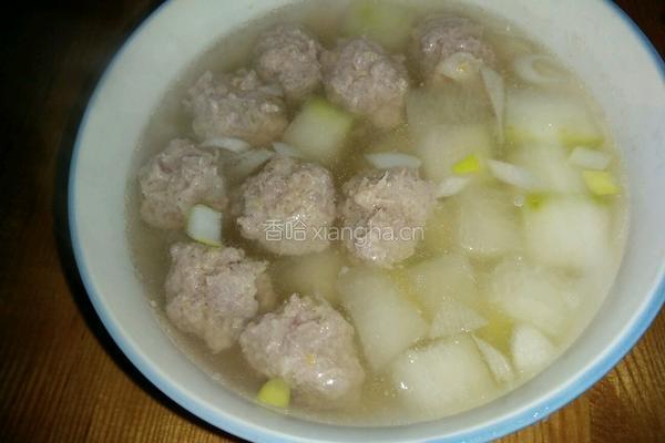 肉丸冬瓜汤的做法图解7