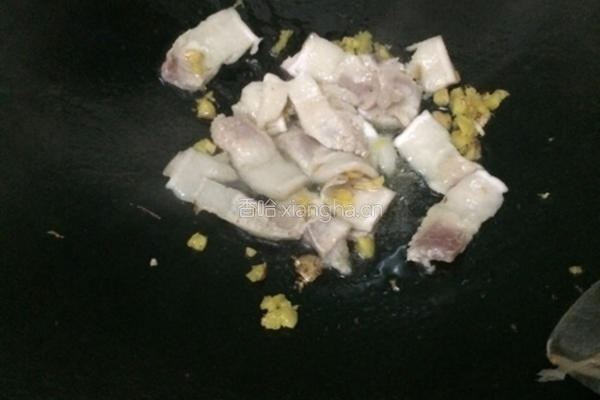 猪肉炒头菜丝的做法图解4