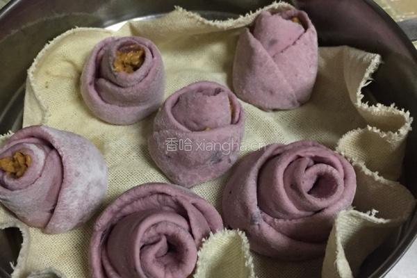 紫薯玫瑰花的做法图解5