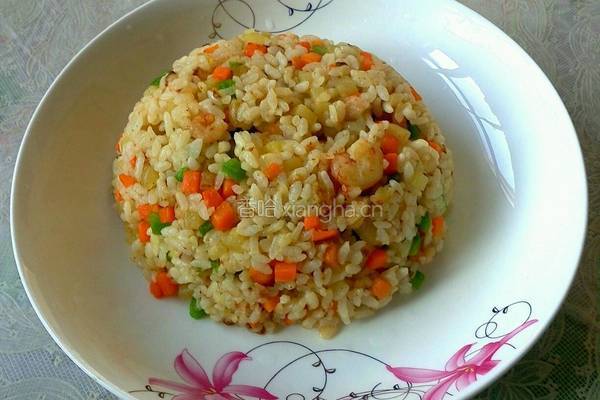 五彩虾仁炒饭的做法图解8