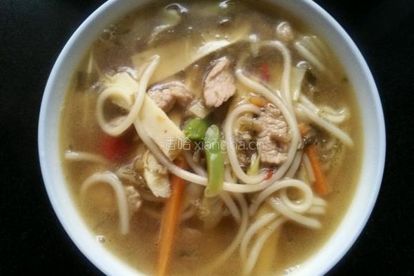 冬笋雪菜肉丝面的做法图解6