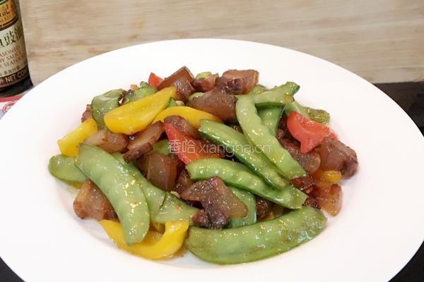 荷兰豆炒腊肉的做法图解6