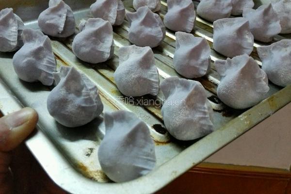 紫色饺子的做法图解8