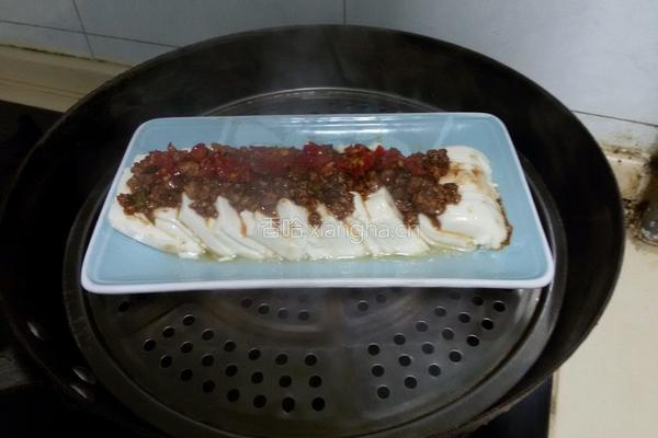 肉末蒸豆腐的做法图解8