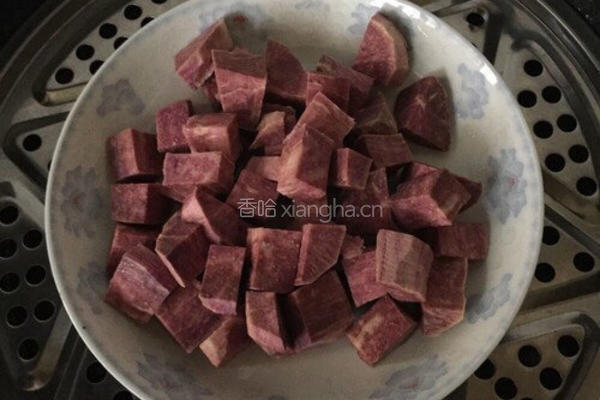 紫薯发糕的做法图解2