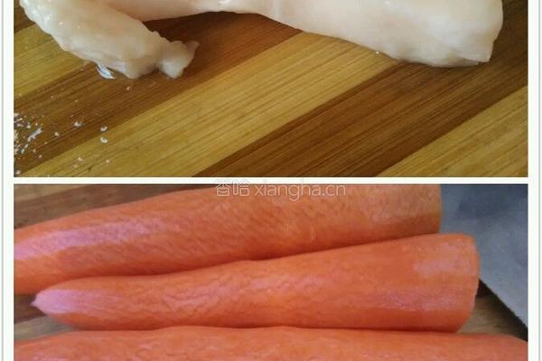 五香胡萝卜肉片的做法图解1