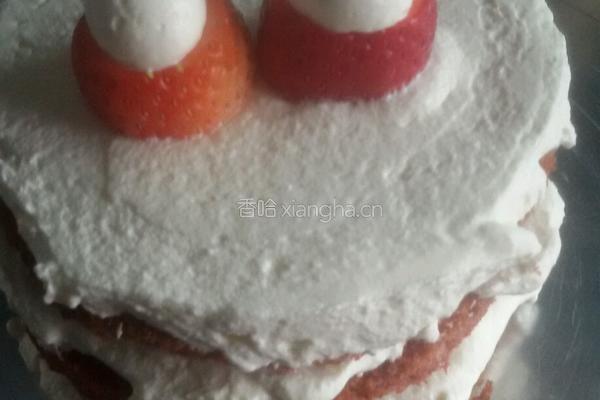 红丝绒雪人蛋糕的做法图解5