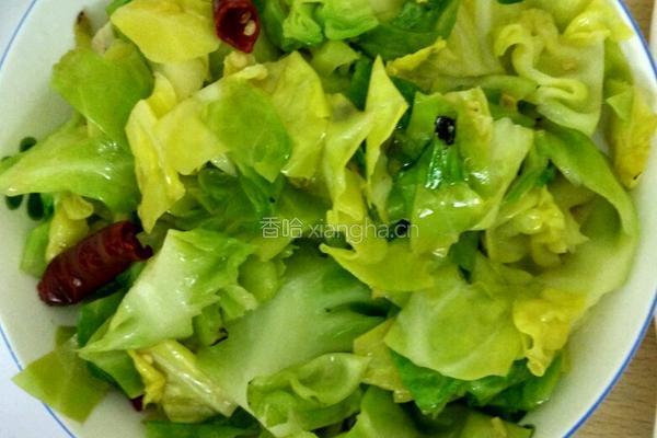炒包菜的做法图解5