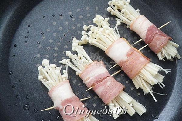 培根卷金针菇的做法图解5