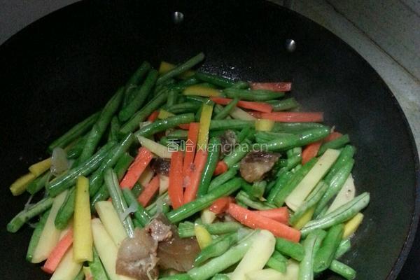 豆角焖面的做法图解3
