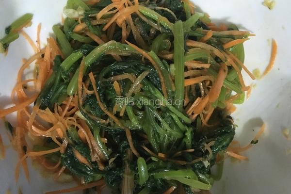 凉拌茼蒿胡萝卜的做法图解9