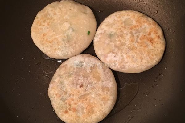 韭菜笋丁豆干肉饼的做法图解8
