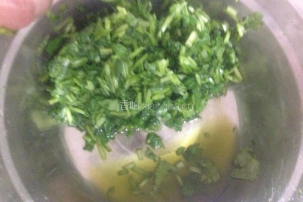 香菜饺子的做法图解4