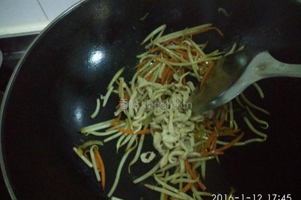 黑米卷饼-鸡丝豆芽馅的做法图解10
