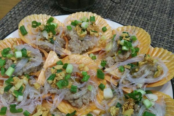 粉丝肉末蒜蓉蒸扇贝的做法图解9