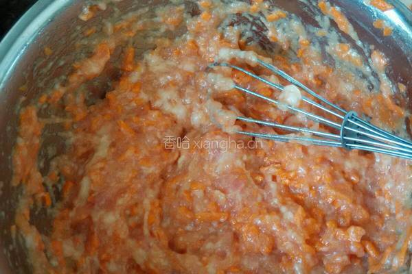 宝宝主食胡罗卜肉馅水饺的做法图解3