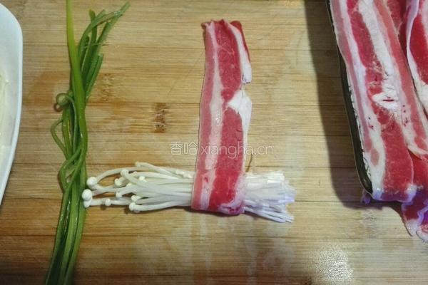 韩式金针菇肥牛卷的做法图解2