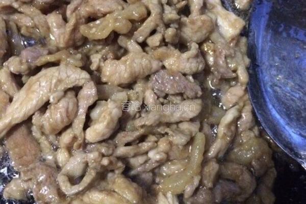 有机花菜炒肉的做法图解10