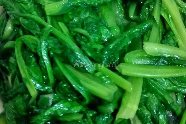 清炒油麦菜的做法图解3