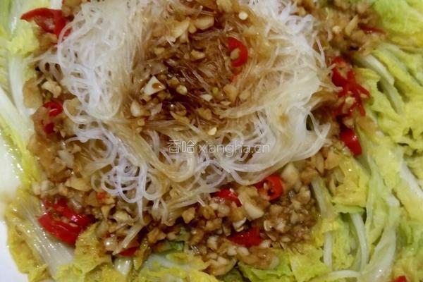 蒜蓉粉丝蒸娃娃菜的做法图解9