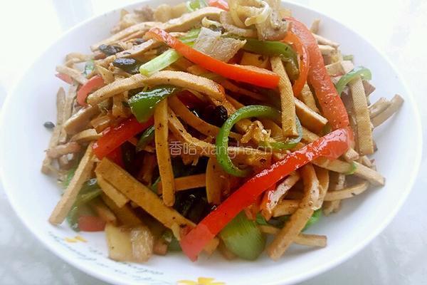 香干豆豉炒肉的做法图解8