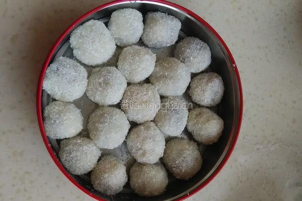椰蓉豆沙糯米糍的做法图解7