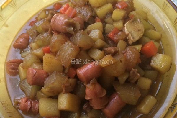 红烧土豆冬瓜块的做法图解7