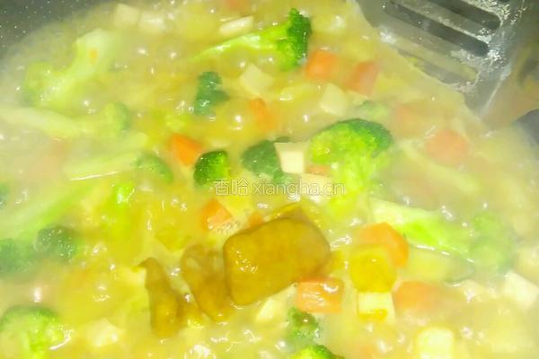 虾仁咖喱饭的做法图解9