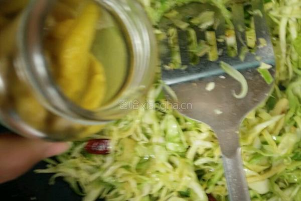 酸辣包菜的做法图解4