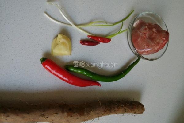 山药炒肉丝的做法图解1