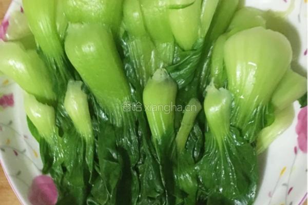 浇汁油菜的做法图解4