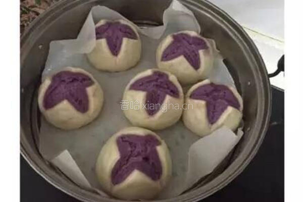 花开紫薯馒头的做法图解5