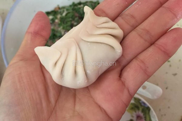 香煎韭菜猪肉饺子的做法图解4