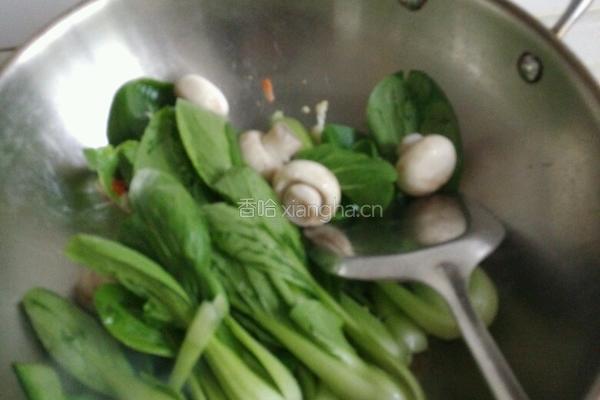白菜耗蘑菇的做法图解5