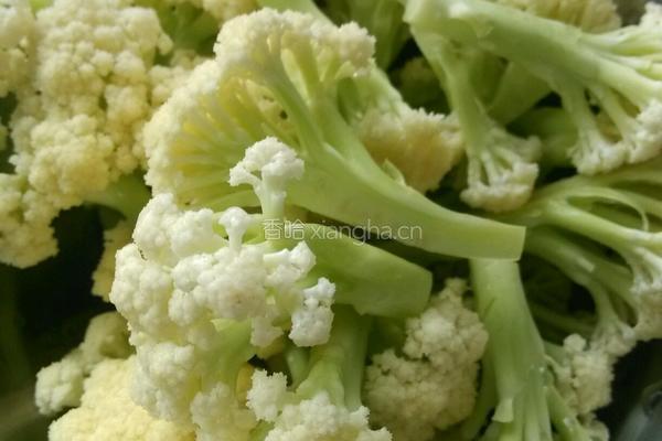 花菜炒大虾的做法图解3